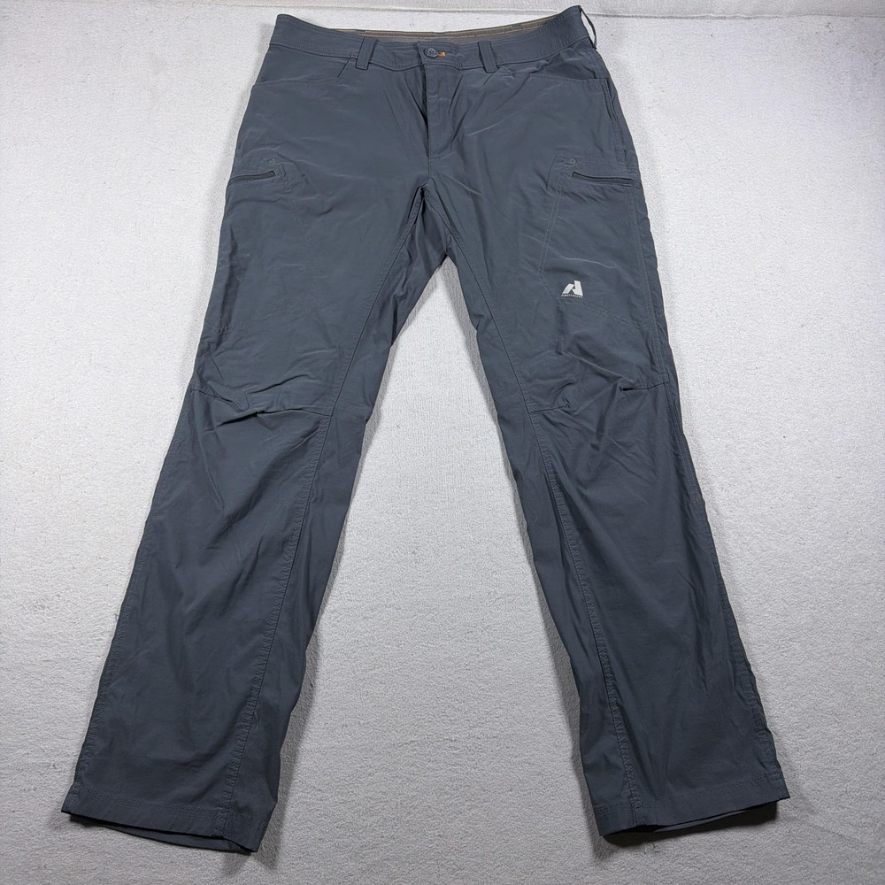 Eddie Bauer Pants Mens 38x34 Gray First Ascent Stretch Hiking Zip Pockets